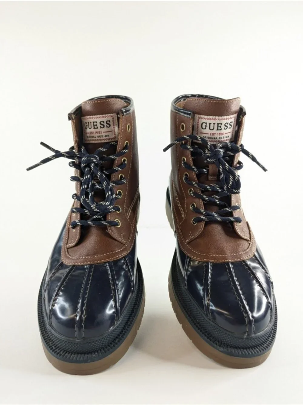Guess Duck Boots Mens 9 Womens 10 Brown Waterproof Winter Snow Rain Shoes - Picture 5 of 9